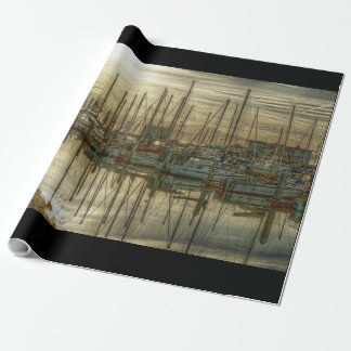 Papier Cadeau Bateaux dans le port