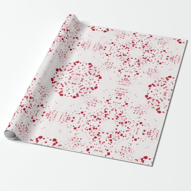 Papier Cadeau Batik Scatter© rouge (Déroulé)
