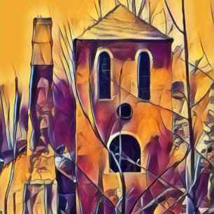 PAPIER CADEAU BÂTIMENT VICTORIEN AMUSANT