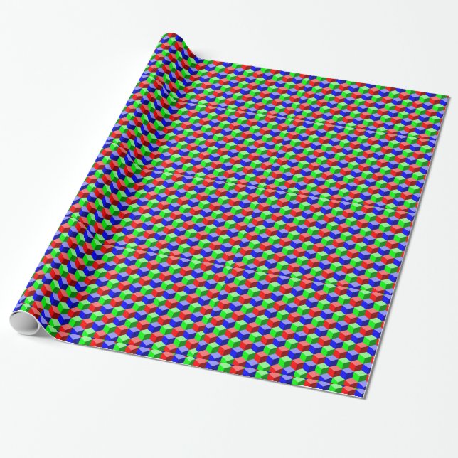 Papier Cadeau Bâtiments colorés Thunder_Cove 3D (Déroulé)