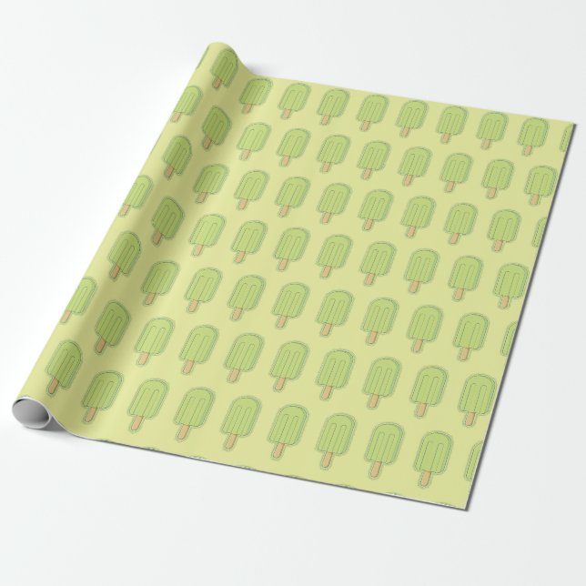 Papier Cadeau Bâtonnet de glace au citron (Déroulé)