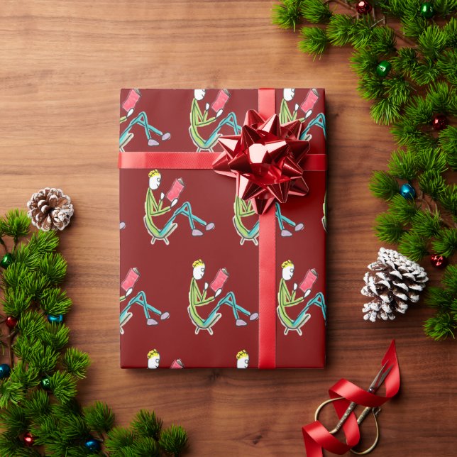 Papier Cadeau Bâtonnet de lecture (Cadeau de vacances)