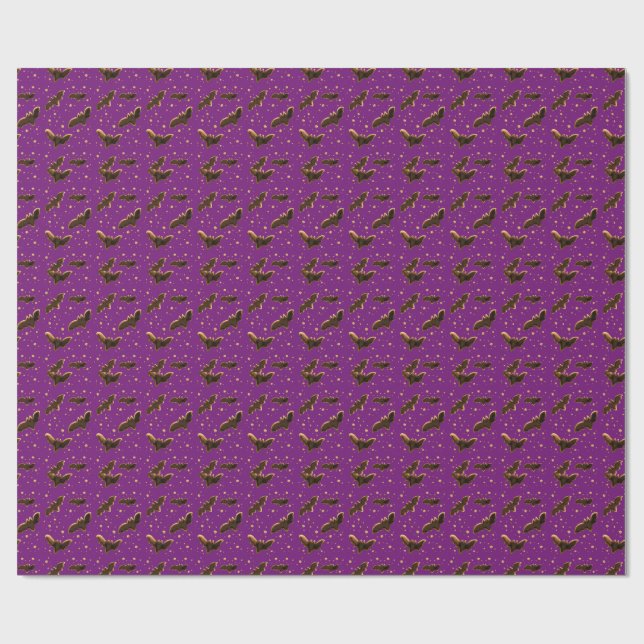 Papier Cadeau Bats et miettes à biscuits (Plat)