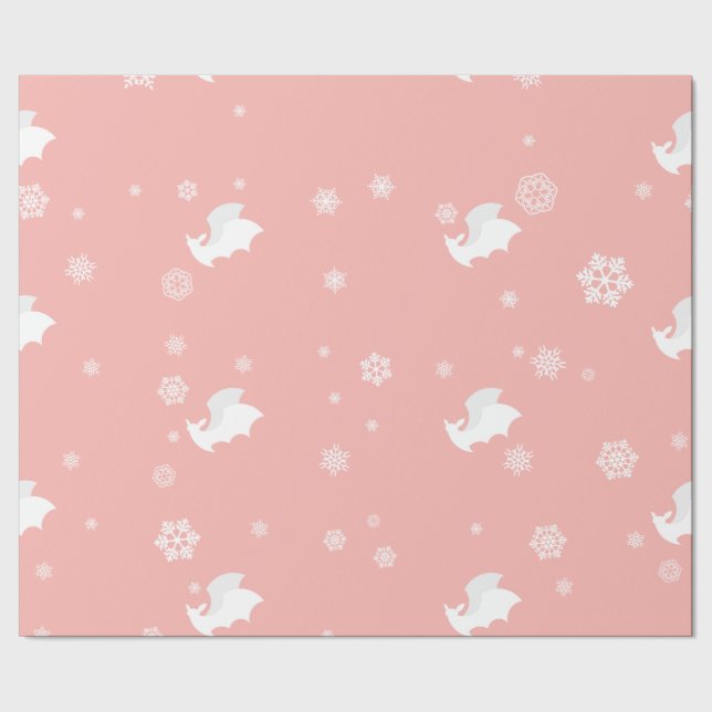 Papier Cadeau Battes et papier d'emballage de flocons de neige (Couture)