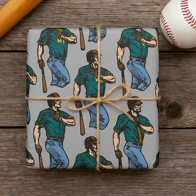 Papier Cadeau Batteur de baseball (Créateur téléchargé)