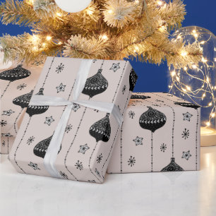 Papier Cadeau Baubles de vacances Noël contemporain moderne