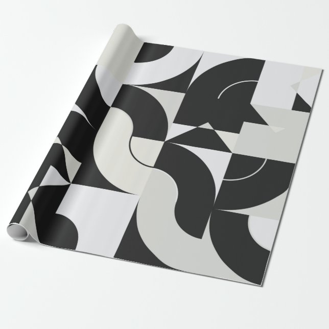 Papier Cadeau Bauhaus composition artwork made with abstract ele (Déroulé)