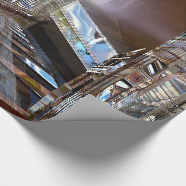 Papier Cadeau Baylene Architecte Moderne Ville Élégant (Coin)