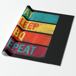 Papier Cadeau BBQ Barbecue Grillades Cadeau Dormir BBQ