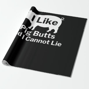 Papier Cadeau BBQ BBQ J'Aime Les Boutons De Cochon Et Je Ne Pe