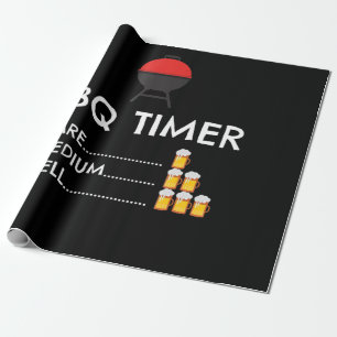 Papier Cadeau BBQ BBQ Timer Barbecue Funny Grill Grill Cadeau