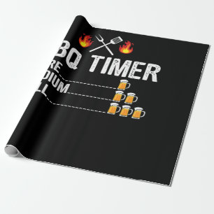 Papier Cadeau BBQ BBQ Timer Boire Grillades Bière Grill
