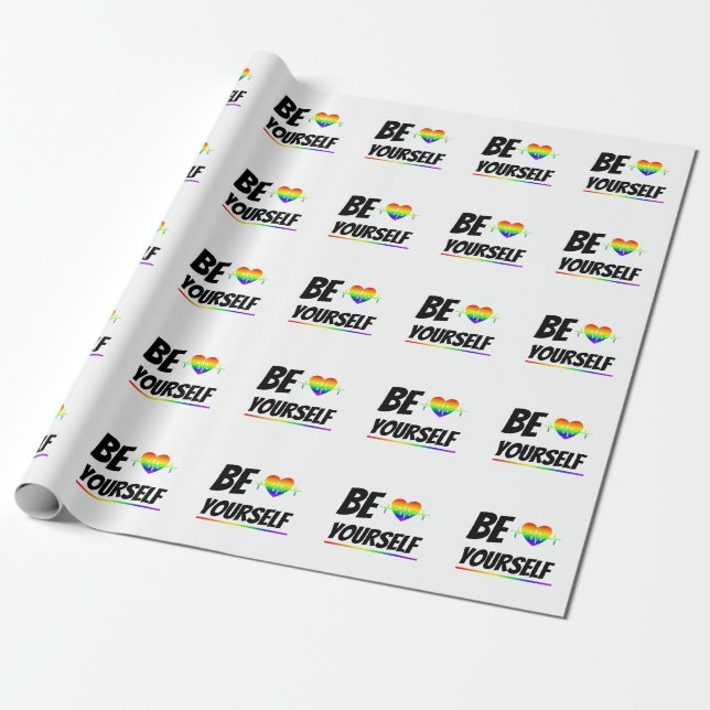 Papier Cadeau Be yourself | LGBTQ+ Pride (Déroulé)