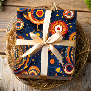 Papier Cadeau Beadwork Tribal Ankara Dots Cadeaux afro-américain
