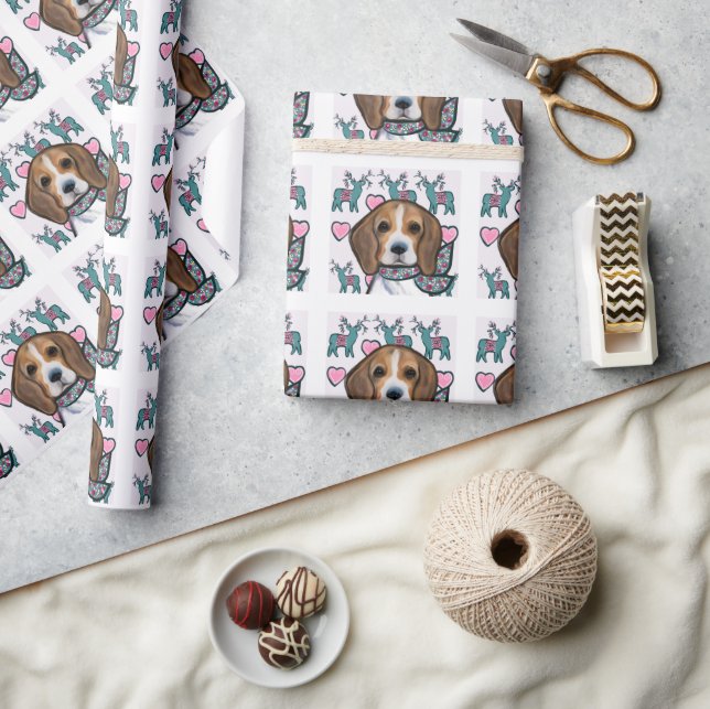 Papier Cadeau Beagle     (Artisanat)
