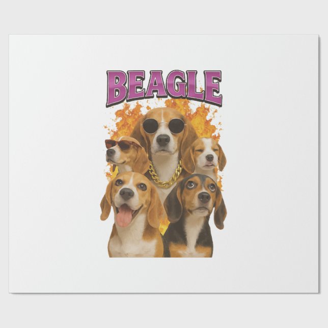 Papier Cadeau Beagle          (Plat)