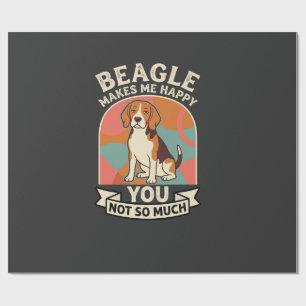 Papier Cadeau Beagle Me Rend Heureux Vous Pas Tellement Chien