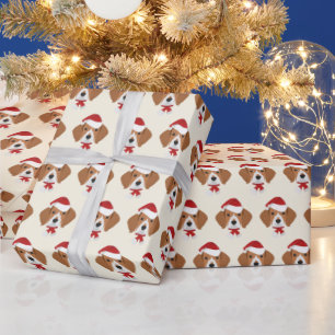 Papier Cadeau Beagle mignon avec le Motif de Noël