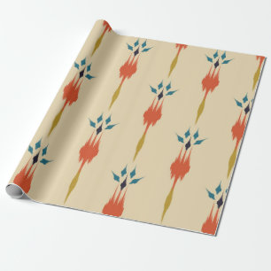 Papier Cadeau Beau art ethnique abstrait ikat. Kasur sans coutur