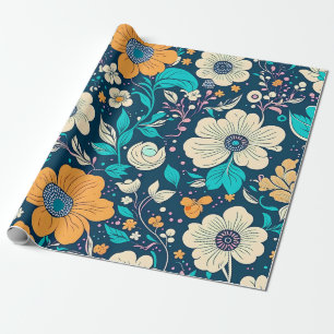 Papier Cadeau Beau Beau Floral Et Motif Sans Faille