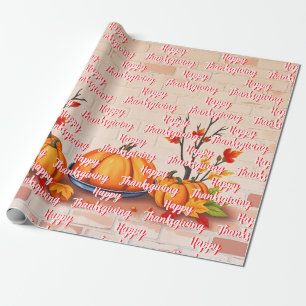 Papier Cadeau Beau Bon thanksgiving populaire Automne