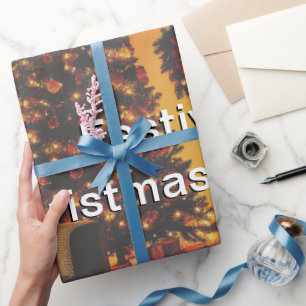 Papier Cadeau Beau cadeau de Noël festif