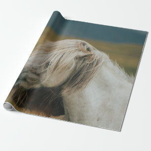 PAPIER CADEAU BEAU CHEVAL COUPLE
