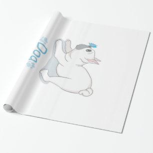 Papier Cadeau Beau Chien À Beurre Français