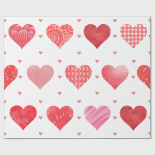 Papier Cadeau Beau Coeurs Assortis le jour de la Saint-Valentin
