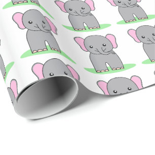 Papier Cadeau Beau éléphant