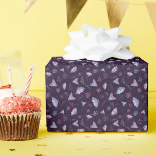 Papier Cadeau Beau motif papillon bleu