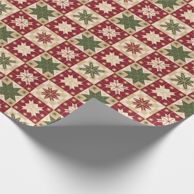 Papier Cadeau Beau Noël de la campagne (Coin)