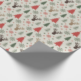 Papier Cadeau Beau Noël de la campagne