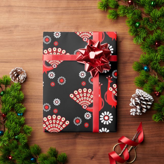 Papier Cadeau Beau Peacock Art (Cadeau de vacances)