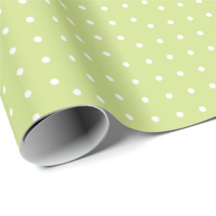 Papier Cadeau Beau pois de vert de chaux