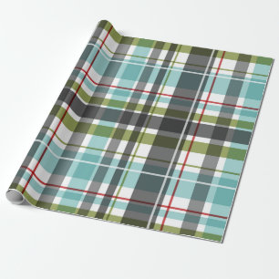 Papier Cadeau Beau Tartan de Noël
