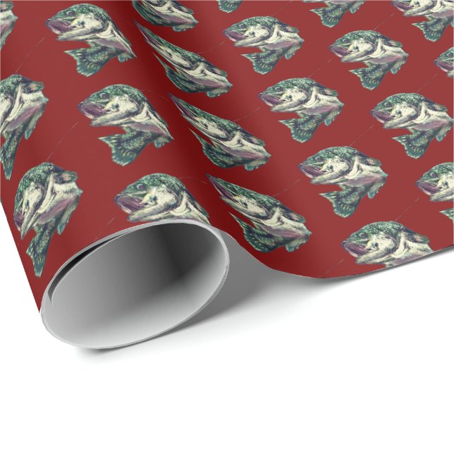 Papier Cadeau Beaucoup d'Achigans à grande bouche (Coin rond)