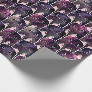 Papier Cadeau Beaucoup de Motif de chats galaxy