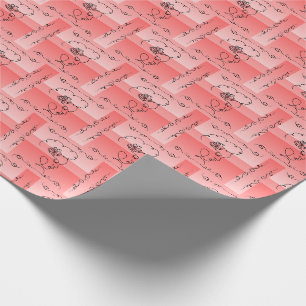 Papier Cadeau Beauté : Coral Line Art Cadeau Rouleau