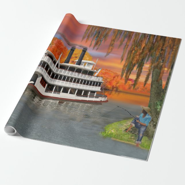 Papier Cadeau Beauté du Bayou (Déroulé)