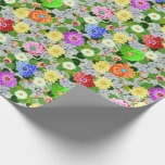 Papier Cadeau Beauté du jardin floral<br><div class="desc">Un jardin de belles fleurs colorées,  fleurissent contre les feuilles verts.</div>