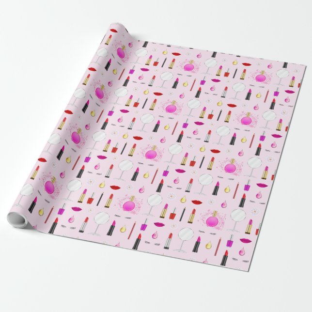 Papier Cadeau Beauté et maquillage (Déroulé)