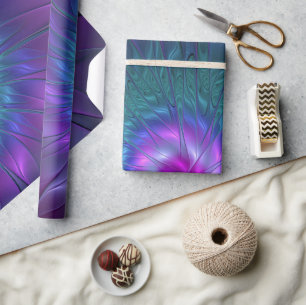 Papier Cadeau Beauté florale Abstraite Fleur d'art fractionnée c