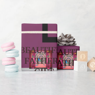 PAPIER CADEAU BEAUTIFER PÈRE GIFT_LETTER _PUPLER_BLACK_GRAY_