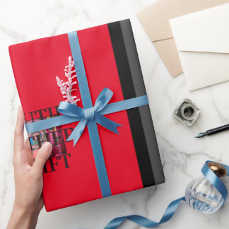 PAPIER CADEAU BEAUTIFER PÈRE GIFT_LETTER _RED_BLACK_GRAY_