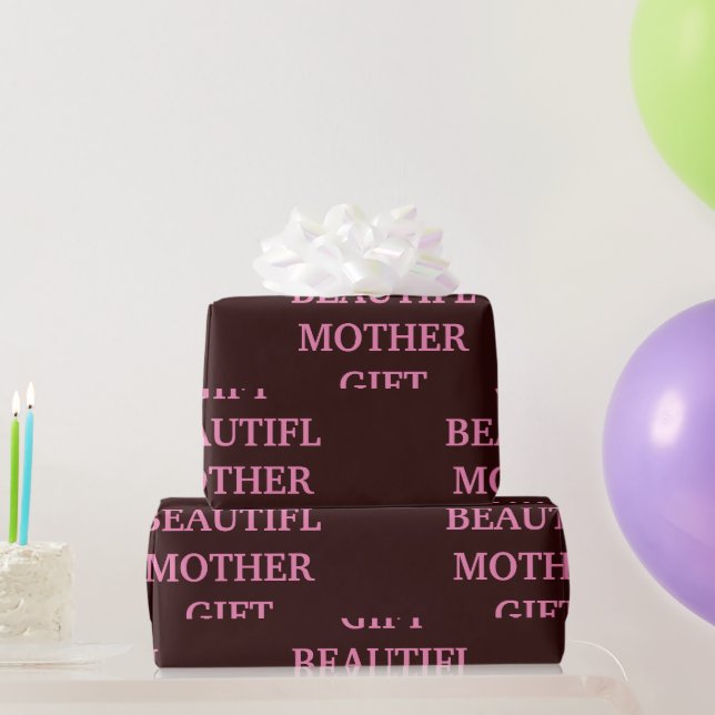 PAPIER CADEAU BEAUTIFLE MÈRE GIFT_PINK_DEEP RED (Cadeaux de fête)