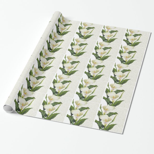 Papier Cadeau Beautiful Calla (Déroulé)