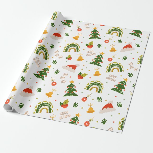 Papier Cadeau Beautiful Christmas Pattern     (Déroulé)