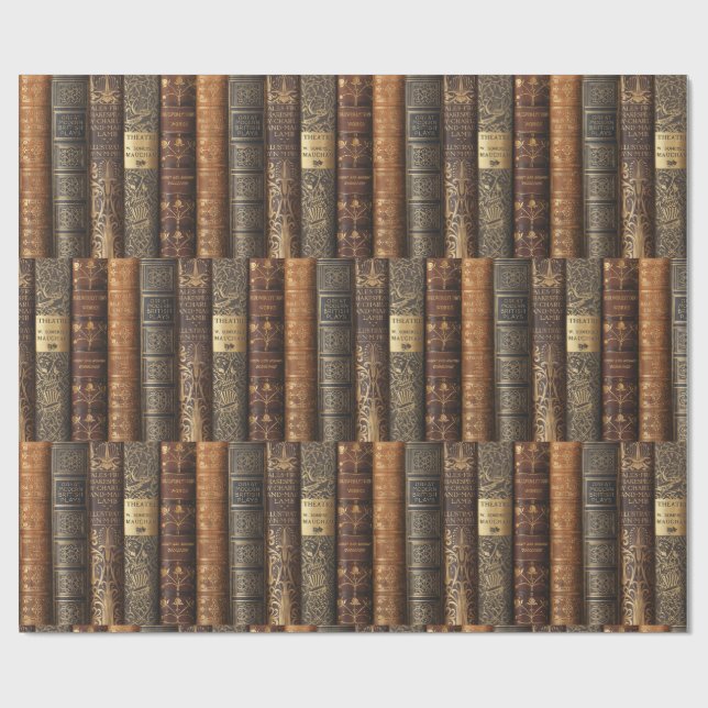 Papier Cadeau Beaux Dos de Livres (Théâtre) (Plat)