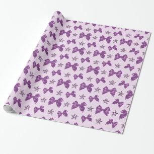 Papier Cadeau Beaux rubans de satin violet